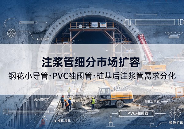 龙亭注浆管细分市场扩容，隧道钢花小导管、PVC 袖阀管、桩基后注浆管需求分化